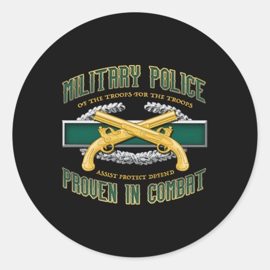 Bewährte Militärpolizei Runder Aufkleber (Vorderseite)