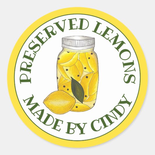 Bewahrte Zitrusfrüchtekonserven von Zitrusfrüchten Runder Aufkleber (Vorderseite)