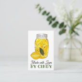 Bewahrte Zitrusfrüchtekonserven von Zitrusfrüchten Visitenkarte (Stehend Vorderseite)