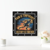 Bewährter Sieg für immer Quadratische Wanduhr (Zuhause)