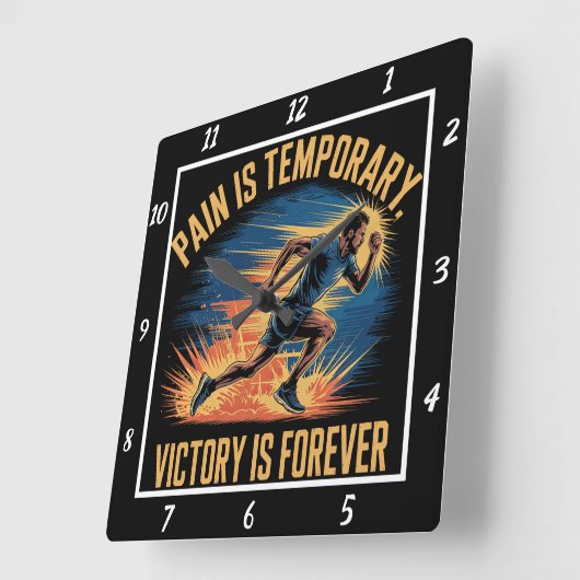 Bewährter Sieg für immer Quadratische Wanduhr (Winkel)