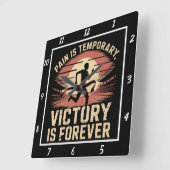 Bewährter Sieg für immer Quadratische Wanduhr (Winkel)