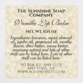 Bewährtes Pergamentpapier mit Lippenbalsam Etiketten (Design 1)