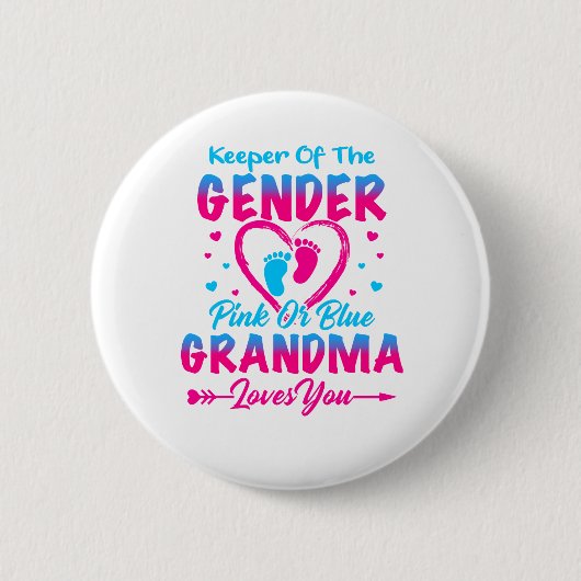 Bewahrung der Liebe Gender Pink oder Blue Oma Button (Vorderseite)