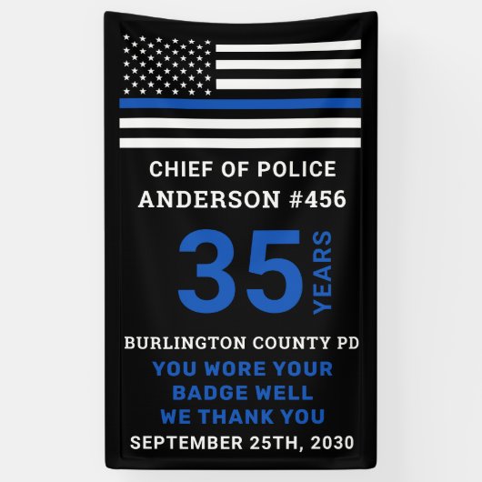 Bewahrung des Party für die Flaggenpolizei in dünn Banner (Vertikal)