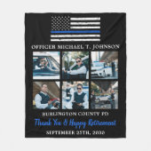 Bewahrung von Thin Blue Line 6 Picture Police Offi Fleecedecke (Vorderseite)