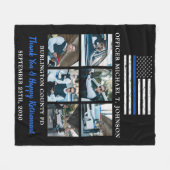 Bewahrung von Thin Blue Line 6 Picture Police Offi Fleecedecke (Vorderseite (Horizontal))
