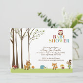 Bewaldete Babyparty-Einladung Einladung (Stehend Vorderseite)