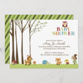 Bewaldete Babyparty-Einladung Einladung (Vorne/Hinten)