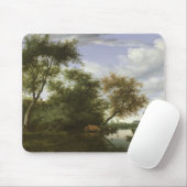 Bewaldete Flusslandschaft Mousepad (Mit Mouse)