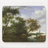 Bewaldete Flusslandschaft Mousepad (Vorne)