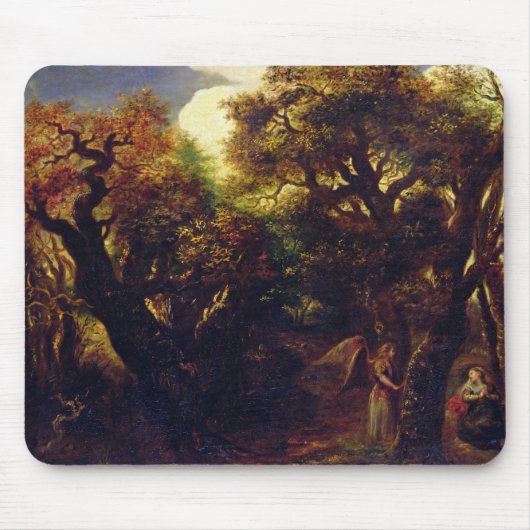 Bewaldete Landschaft mit Hagar und dem Engel Mousepad (Vorne)