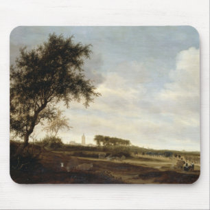 Bewaldete Landschaft (Öl auf Platte) Mousepad