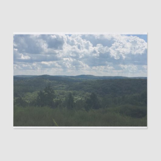 Bewaldete Landschaft Seidenpapier (Vorderseite)