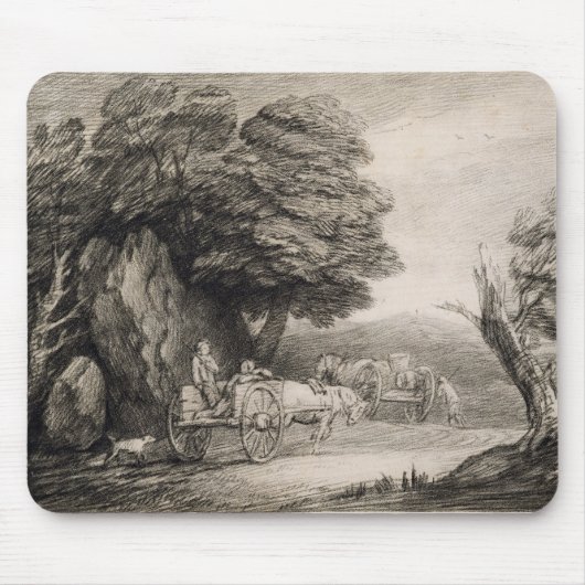 Bewaldete Landschaft Thomas Gainsboroughs | mit Mousepad (Vorne)