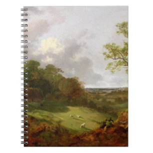 Bewaldete Landschaft Thomas Gainsboroughs   mit Notizblock