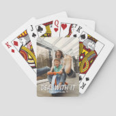 Bewältigung des Problems - Personalisiertes Foto f Spielkarten (Rückseite)