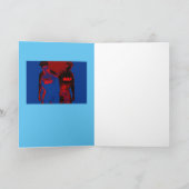 "Bewältigung von Trauma" in Rot, Blau, Schwarz Karte (Innenseite)