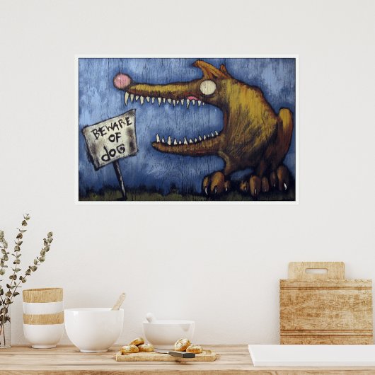 "BEWARE DES HUNDES #1" POSTER (Küche)
