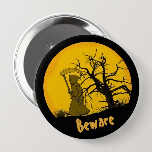 Beware Grim Sensenmann Button (Vorne & Hinten)