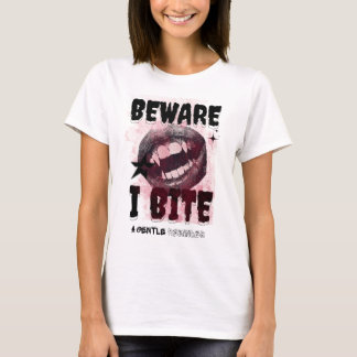 BEWARE I BITE - Grunge Vampire Aesthetic Y2K Goth T-Shirt
