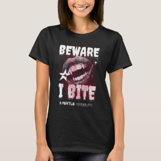 BEWARE I BITE - Grunge Vampire Aesthetic Y2K Goth T-Shirt