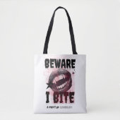 BEWARE I BITE - Grunge Vampire Aesthetic Y2K Goth Tasche (Vorderseite)