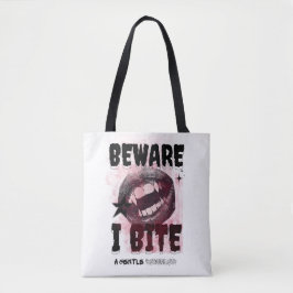 BEWARE I BITE - Grunge Vampire Aesthetic Y2K Goth  Tasche