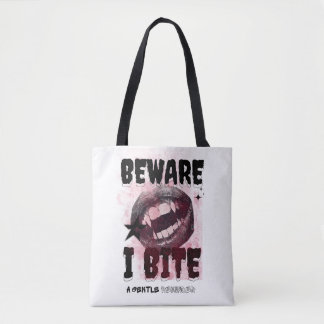 BEWARE I BITE - Grunge Vampire Aesthetic Y2K Goth Tasche