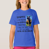 BEWARE - I REITHORSES - MÄDCHENblau T-Shirt (Vorderseite)