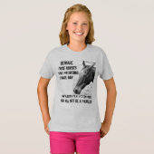 BEWARE - I RIDE HORSES - GIRL-T - Shirt (Vorne ganz)