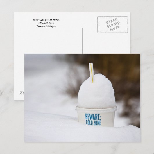 BEWARE: KALTENZONE POSTKARTE (Vorne/Hinten)