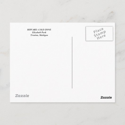 BEWARE: KALTENZONE POSTKARTE (Rückseite)