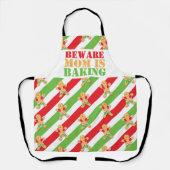 BEWARE Mama backt Lebkuchen Mann rot grün Schürze (Vorderseite)