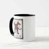 Beware of Dog "Cave Canem" Greco-Roman Image Tasse (Vorderseite Links)