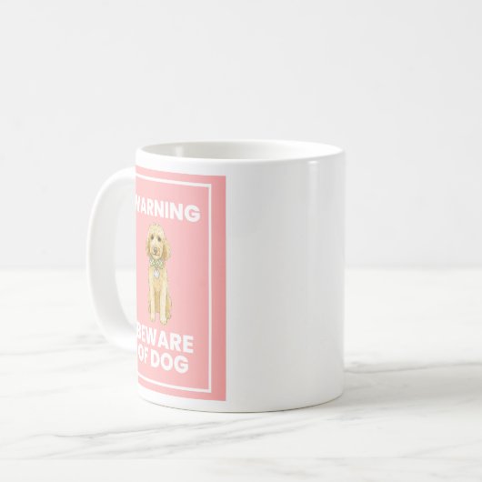 Beware of Doodle Dog Comic Mug Kaffeetasse (Vorderseite Links)