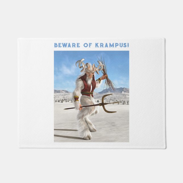 Beware of Krampus! Fußmatte (Vorderseite)