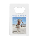 Beware of Krampus! Geldbeutel Flaschenöffner (Vorderseite)