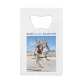 Beware of Krampus! Geldbeutel Flaschenöffner (Rückseite)