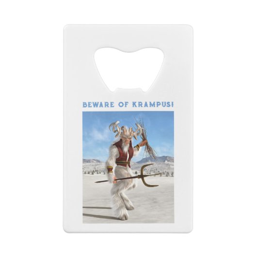 Beware of Krampus! Geldbeutel Flaschenöffner (Rückseite)