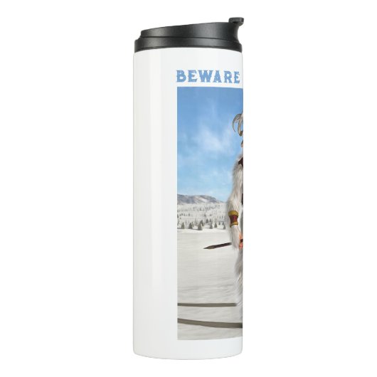 Beware of Krampus! Thermosbecher (Nach links gedreht)