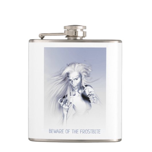 Beware of the Frostbite. Ice vampire Flachmann (Vorderseite)