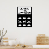 Beware of the invasion, geek design poster (Küche)