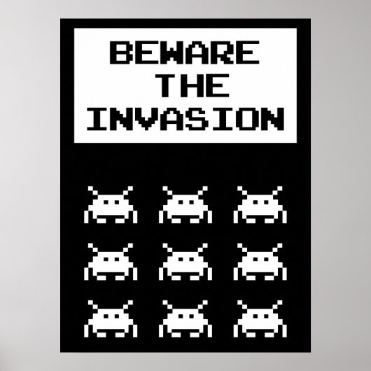 Beware of the invasion, geek design poster (Vorne)
