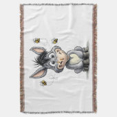 Beware Of The Mule Funny Donkey Warning Design Decke (Vorderseite Vertikal)