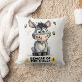 Beware Of The Mule Funny Donkey Warning Design Kissen (Decke)