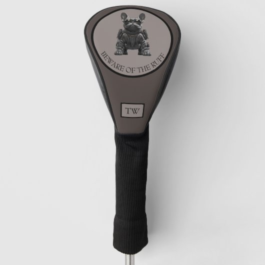 Beware of the Ruff Custom Initials Dog Golf Head Headcover (Vorderseite)