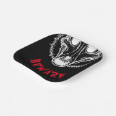 BEWARE Spooky Skulldog Pappteller (Gewinkelt)