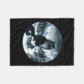 Beware The Jolakotturinn Yule Cat Icelandic Christ Fleecedecke (Vorderseite (Horizontal))