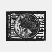 Beware The Jolakotturinn Yule Cat Icelandic Christ Fleecedecke (Vorderseite (Horizontal))